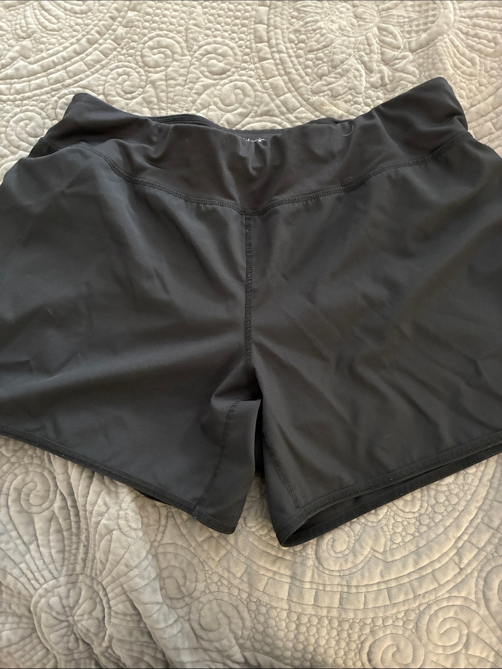 Ideology Women’s Black Athletic Shorts with Back Zipper Pocket